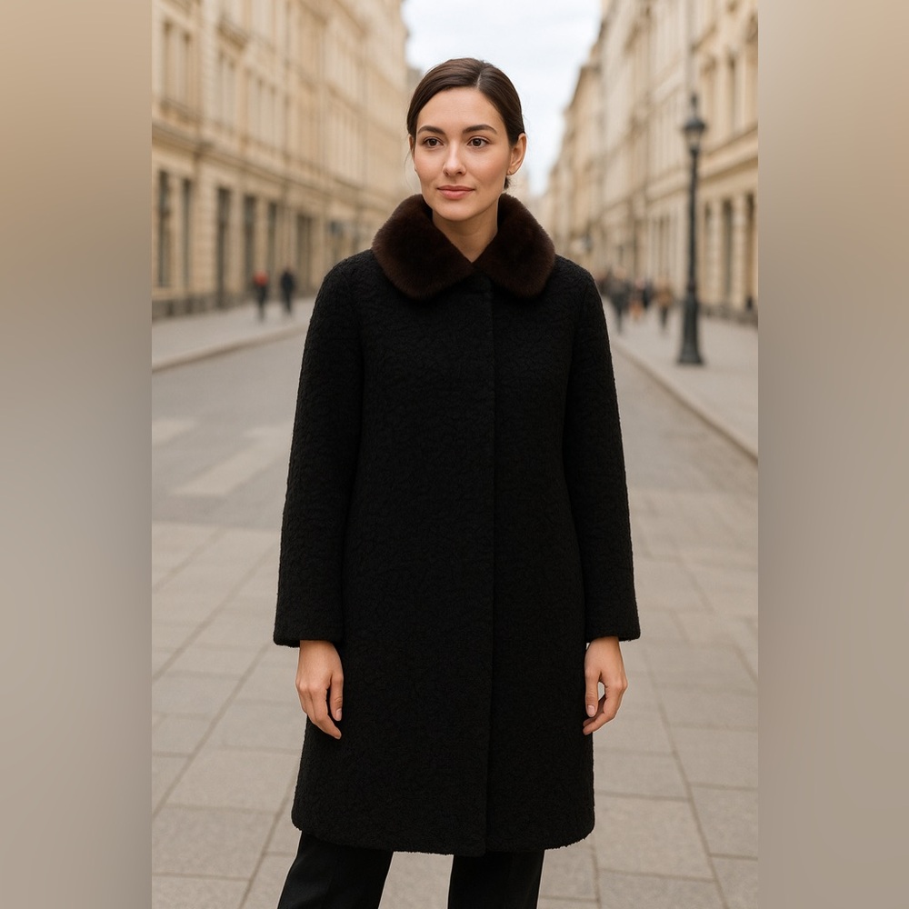 Astrakhan (sheep) fur coat